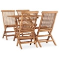 thumbnail image 4 of Bowery Hill Fine Sanded Teak HardWood Medium Outdoor Dining Set in Natural Teak, 4 of 11