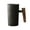 C, variant on Daqian Double Wall Insulated Mug Hand Made Ceramic Coffee Mug Retro Stoneware with Wooden Handle 201-300ml for Family office Home Large Capacity