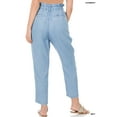 thumbnail image 3 of Women's Chambray Drawstring Elastic Waist Lightweight Denim Baggy Pants with Side & Back Pockets, 3 of 3