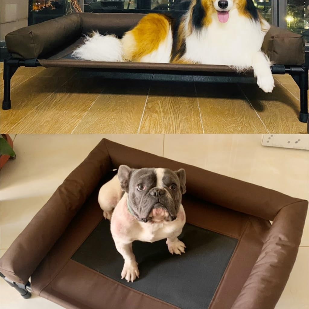 Pet Bed Cat Bed Camp Bed Universal for All Seasons, Detachable and Washable Off The Ground, Summer Pet Supplies Dog Bed Pet Beds for Cats(A,XL-80 * 125 * 22.5cm)