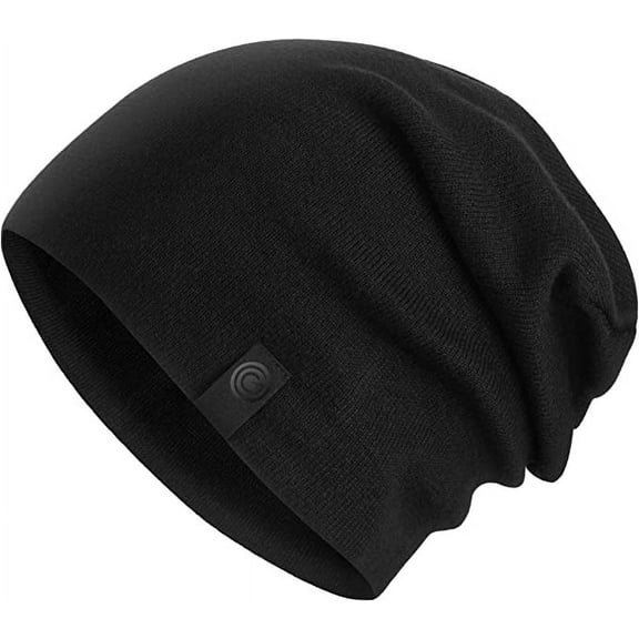 Warm Slouchy Beanie Hat - Deliciously Soft Daily Beanie in Fine Knit - 100% Cotton