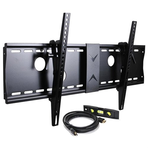 Low Profile Ultra-Slim Black Flat/Fixed Wall Mount Bracket for Panasonic Viera TC-P65ZT60 65 inch Plasma HDTV TV/Television 