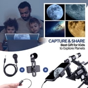 QUNSE 70mm Telescopes for Kids Adults Beginners, 40X-150X Potable Telescope with Adjustable Tripod,Mobile Phone Adapter