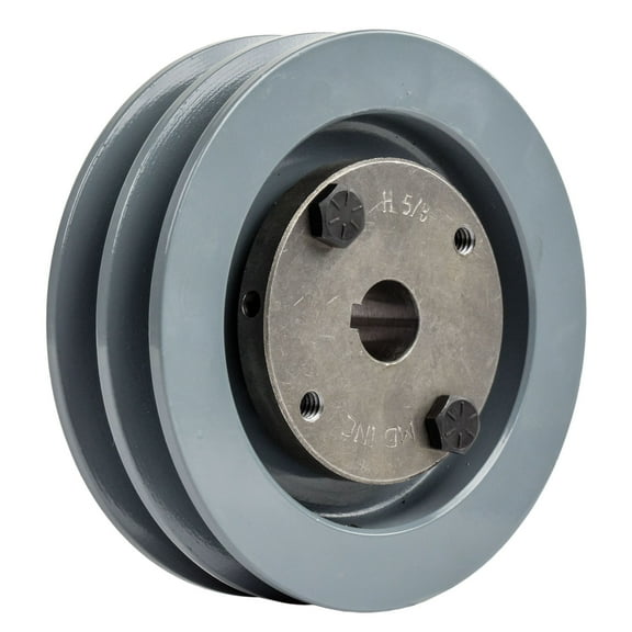 2AK41H Cast Iron 4" Dual Groove Pulley for Belt A Section 4L with 5/8" Sheave Bushing