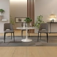 thumbnail image 5 of Velets Set of 4 Aria Side Chair, Upholstered Cushion Padded Faux Leather Curved Backrest Seat w/Metal Legs, Stylish & Modern Dining Chair for Living & Dining Room, Kitchen, Bedrooms & Offices - Gray, 5 of 5