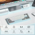 thumbnail image 2 of Womier WK60 Teclado mecánico inalámbrico azul gris teclado de jugador de 3 modos junta de intercambio en caliente teclado retroiluminado RGB para Win Mac PC, 2 of 5