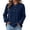 Navy, variant on Sweater Tops for Women Zaewscy Women's Henley Neck Button Ribbed Knit Long Sleeve Loose Pullover Sweater White XXL