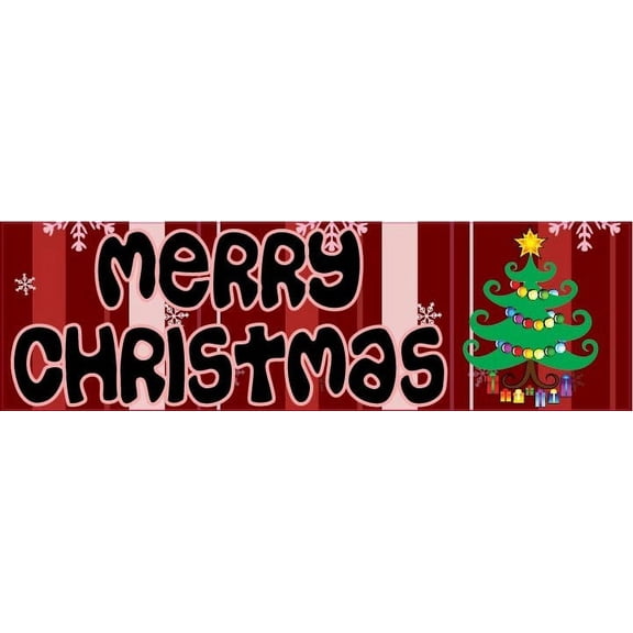 10in x 3in Merry Christmas Tree Bumper magnet Car magnetic magnets