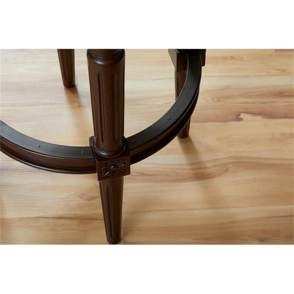 New Ridge Home Goods Chapman 31" Backless Wood Bar Height Stool in Walnut