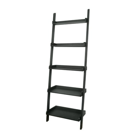 International Concepts Casual Dining 5-Tier Leaning Shelf in Black
