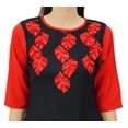 thumbnail image 3 of Bimba Hand-Embroidered Rayon Straight Designer Kurti Kurta Casual Clothing Tunic, 3 of 3