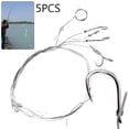 thumbnail image 2 of 1 Pack of Fishing Lure(5 Hooks) - Stainless Steel Anti-Winding Fishing Swivel String Hook Fish Tackle Accessory, 2 of 7