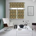 thumbnail image 5 of Sunflower Kitchen Curtains Valances and Tiers Set of 3 Country Watercolor Style Flowers Tier Curtains and Valance with Rod Pocket for Small Windows, 27.5"x24", 5 of 9