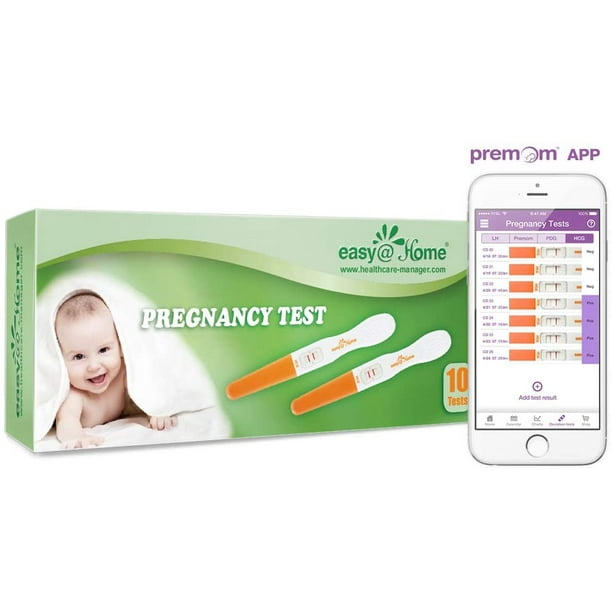 Easy Home 10 Pregnancy Hcg Midstream Tests Use With Free Premom App Walmart Com Walmart Com