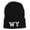 Black, variant on WY Wyoming State Embroidered Long Beanie - Black OSFM