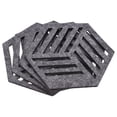 thumbnail image 1 of Posavasos de fieltro Unique Bargains Hexagonal 4uds gris, 1 of 5