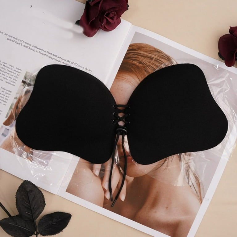 SELONE Adhesive Bras for Women Push Up for Small Breast Sticky Seamless  Invisible Lift Up Silicone for Backless Dresses Breathable Lightly Fashion  Invisible Tape Chest Sticker Lift Waterproof Black S 