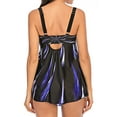 thumbnail image 7 of Xuanfei Women Firework Digital Print Deep V Neck Cut Out Sling Swimsuit, 7 of 7