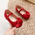 thumbnail image 2 of Quealent Toddler Flower Girl Dress Shoes - Girl Ballet Flats Party School Shoes Wedding Red for Size 6, 2 of 7