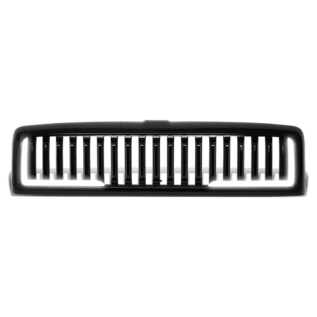 DNA Motoring GRF-LB-005-BK-1 LED DRL Glossy Mesh Front Bumper Grille Grill Replacement 