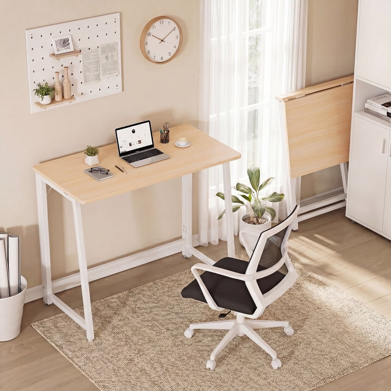 CONCETTA 31.5-Inch Lightweight Folding Desk, Oak photo 4