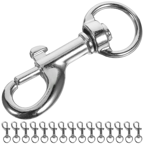 Hytrove 20 Pcs Zinc Alloy Metal Dog Buckle Swivel Snap Clips For Dog Leash Keychain Marine Sports (Black)