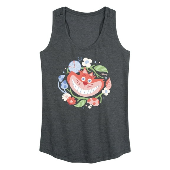 Disney - Alice in Wonderland - Cheshire Cat Circle - Women's Racerback Tank Top