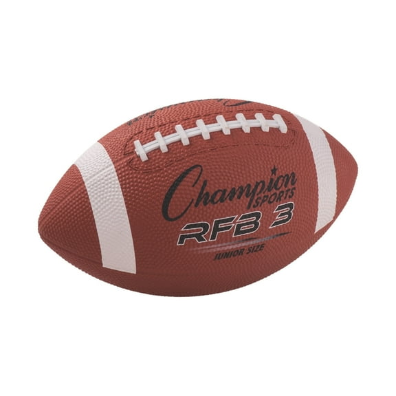 Champion Sports RFB3 Rubber Sports Ball, for Football, Junior Size, Brown (CSIRFB3)