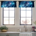 thumbnail image 4 of LALILO Kitchen Curtain Valance Spherical Planet Bubbles Rod Pocket Window Curtain 52"x 18" Set of 2, 4 of 7