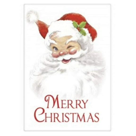 Santa Winking Flour Sack Kitchen Towel