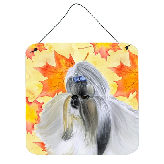 Carolines Treasures BB9927DS66 Shih Tzu Fall Wall or Door Hanging Prints Yellow 6HX6W multicolor