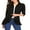 Black, variant on Women's Casual Lightweight Open Front Cardigans Soft Draped Ruffles 3/4 Sleeve Cardigan