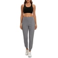 thumbnail image 2 of OGLCCG Yoga Pants for Women High Waisted Workout Joggers Pants Casual Lightweight Running Athletic Pants with Pockets,L,Gray, 2 of 6
