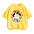thumbnail image 3 of Camiseta de una pieza de Anime para adolescentes, camisetas de manga corta de verano, ropa para niños, camisetas de Luffy para niñas, camisetas de Sonic, 3 of 5