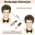 thumbnail image 5 of Men's wigs short hair, men's wig replacement wigs realistic men's wigs, synthetic wigs for men's Christmas daily wear, 5 of 7