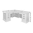 thumbnail image 2 of Starlight Canyon Home Wood L-Desk & Return, 6 Drawers, 2 Locking Files, Power Center, White, 2 of 9