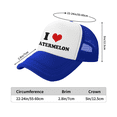 thumbnail image 3 of I Heart Watermelon Love Food Funny Trucker Hat Baseball Cap Unisex Blue, 3 of 5