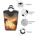thumbnail image 3 of Pofeuu Castle Cool Fire Dragon Print Laundry Basket, Laundry Hamper, Collapsible Laundry Baskets, Dirty Clothes Hamper, Waterproof with Foam Protected Aluminum Handles, 3 of 5