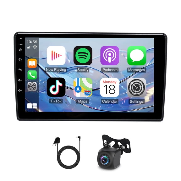 iSpchen Car Stereo for Ford Transit Custom 2020-2024 with Wireless CarPlay Android Auto, Car Radio with 10in Touch Screen FM/RDS Bluetooth Wifi SWC GPS Navigation Split Screen   Backup Camera
