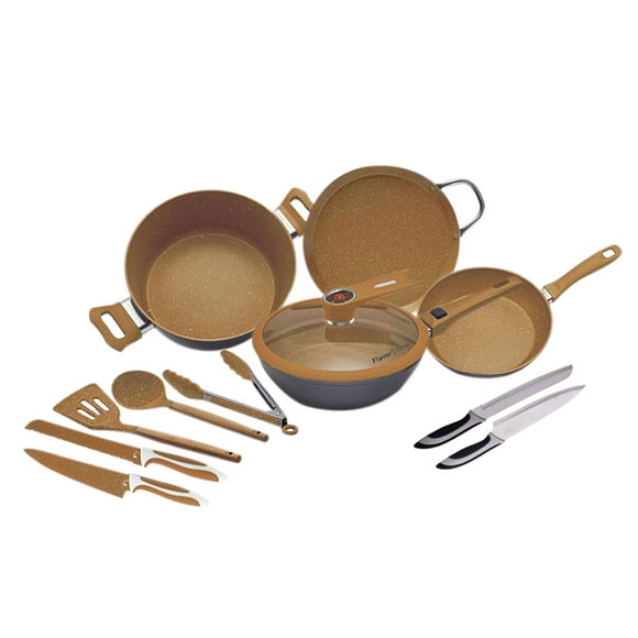 Batería De Cocina 10 Piezas FLAVORSTONE + Set De Cuchillos