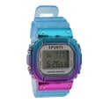 thumbnail image 2 of Reloj electrónico con degradado de color, esfera grande, resistente al agua, con tiempo de espera prolongado, morado y azul, informal, deportivo, para estudiantes., 2 of 14