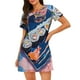 thumbnail image 1 of Balery Colorful Sushi Food Art Camisón de manga corta con cuello redondo para mujer, cómodo y elegante., 1 of 6