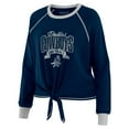 thumbnail image 2 of Women's WEAR by Erin Andrews Navy/Silver Dallas Cowboys Plus Size Tie-Front Long Sleeve Top, 2 of 4