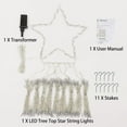 thumbnail image 7 of Oycbuzo Christmas Star String Lights Outdoor 13FT 246LED 8Modes for Holiday Party Yard Garden Decor-White, 7 of 7