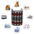 thumbnail image 4 of Balery Skull santa hat Cesta de ropa redonda con asas, impermeable, independiente, para ropa, juguetes, dormitorio y familia-Small, 4 of 6