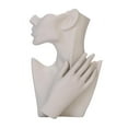 thumbnail image 2 of Estatua de cerámica creativa, florero, busto, maceta, plantas, estilo bohemio moderno, minimalista, decoración, arreglo floral. El 12.5x17.5x7.5cm, 2 of 9