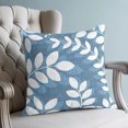 thumbnail image 4 of Pillow Covers 18x18 Set of 2, Lake Blue Leaves Throw Pillow Covers Decorative Couch Cushion Cover, Farmhouse Botanical Branch Vintage Boho Leaf Microfiber Soft Pillowcases for Bedroom Living Room, 4 of 9