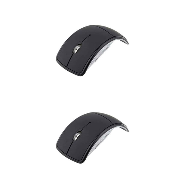 Mouse Inalámbrico Injueey Arc 2.4G Plegable Negro 2Conjunto