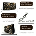 thumbnail image 5 of TSOVTHRID Golden Floral Vintage Print Clutch Evening Bag Elegant Handbag with Detachable Chain Leather Black Evening Clutch Purses for Women Formal Wedding Party Cocktail Prom, 5 of 7