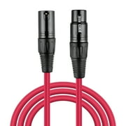 FITE ON Microphone Cable 3ft XLR Male to Female Cables Mic Cord 3-Pin Copper Wire Conductor Extension Cables